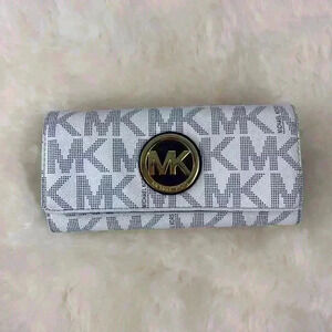 MICHAEL KORS Navy/White Fulton Continental Wallet